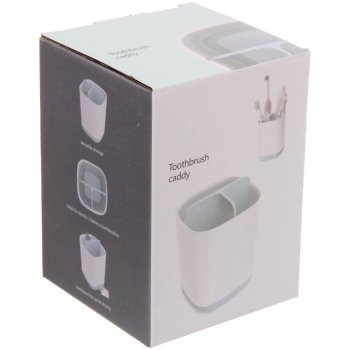 Подставка для зубных щеток с разделителем Rikki пластик цвет белый