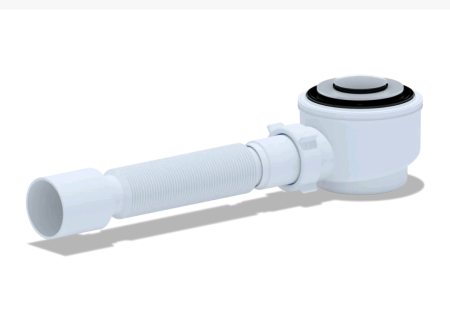 Сифон АНИ пласт для душевого поддона 1 1/2" 50 мм 375 мм без перелива