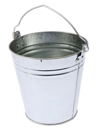 Ведро оцинкованное 5л цвет белый