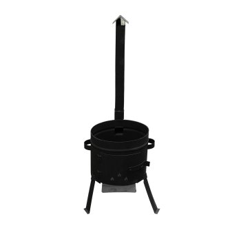 Учаг стационарный с дымоходом и дверцей 40х40х90 см 4 мм