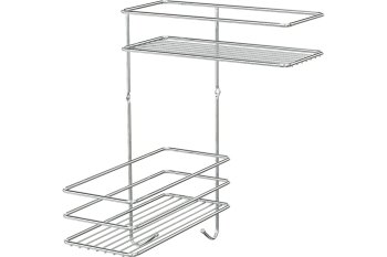 Полка для ванной 2 ярусная угловая Optima цвет хром