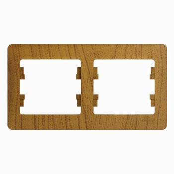Рамка Schneider Electric Glossa 2 поста, цвет дуб, арт. GSL000502