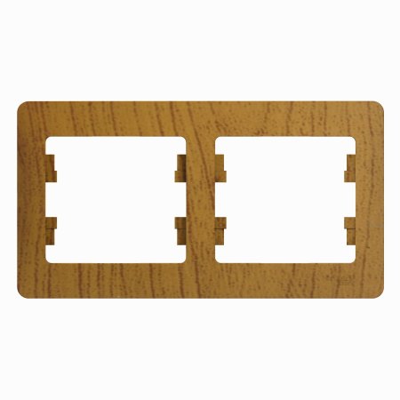 Рамка Schneider Electric Glossa 2 поста, цвет дуб, арт. GSL000502