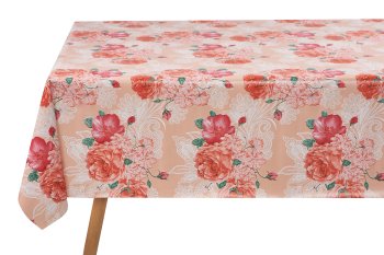 Клеенка ПВХ 20х 1,4м Jakline Пионы цвет розовый