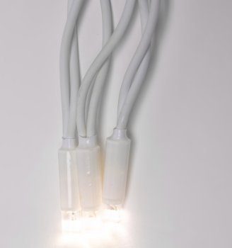 Гирлянда для улицы бахрома 3м белый теплый 200 LED ламп белый провод
