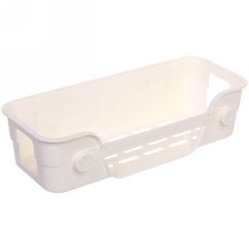 Полка для ванной 1 ярусная прямоугольная Стайл цвет белый