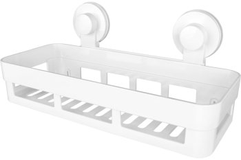 Полка для ванной 1 ярусная прямоугольная EASY цвет белый