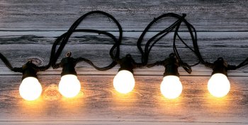 Гирлянда для улицы белт-лайт 5м белый теплый 15 LED ламп черный провод