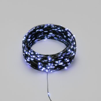 Гирлянда для дома роса 50м белый холодный 500 LED ламп зеленый провод