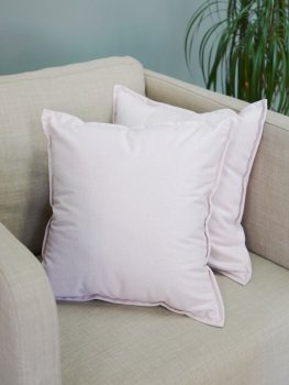 Подушка декоративная 2шт 40х40 см цвет персик бархат