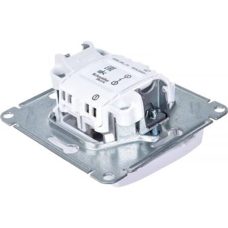 Выключатель встраиваемый Schneider Electric Glossa 1 кл. белый, без подсветки, арт. GSL000111
