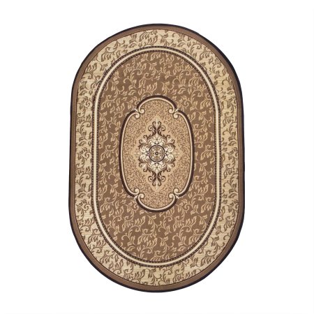 Ковер интерьерный Карпет Лейла  овал 3х2м коричневый