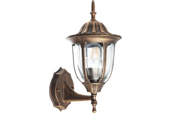 Светильник садово-парковый настенный Feron PL6301 черное золото  E27 1х60Вт