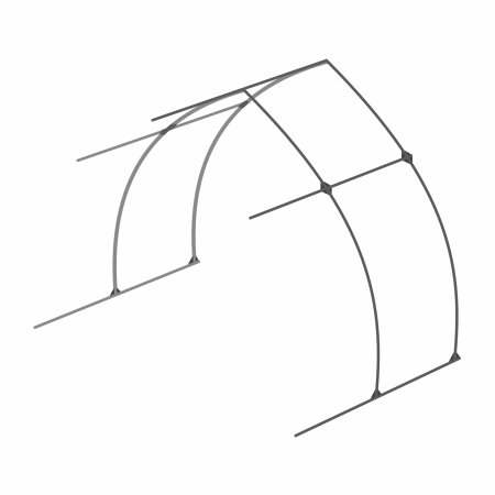 Вставка к каркасу теплицы Польза-3 Капля 2000х3000х2300 мм