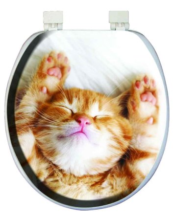 Сиденье для унитаза DIGITAL Котенок пластик цвет белый