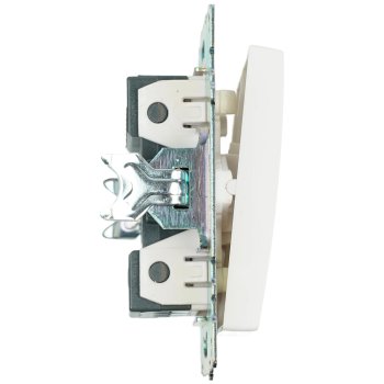 Выключатель встраиваемый STEKKER Катрин 2 кл. белый, без подсветки, арт. GLS10-7104-01