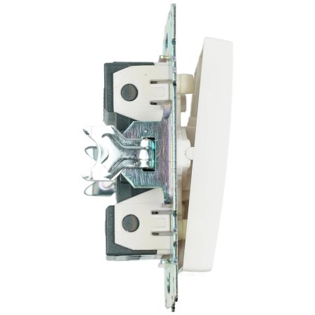 Выключатель встраиваемый STEKKER Катрин 2 кл. белый, без подсветки, арт. GLS10-7104-01