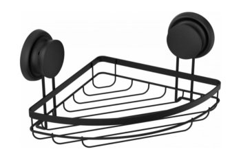 Полка для ванной 1 ярусная угловая GRAFIT цвет черный