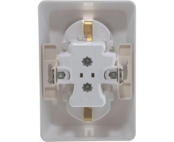 Розетка силовая двойная встраиваемая Schneider Electric Этюд с заземлением, цвет белый, арт. PC16-108B