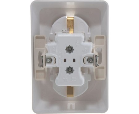 Розетка силовая двойная встраиваемая Schneider Electric Этюд с заземлением, цвет белый, арт. PC16-108B