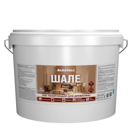 Лак Рогнеда Акватекс ШАЛЕ защитно-декоративный белый 9 кг