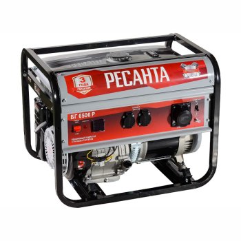 Генератор бензиновый РЕСАНТА БГ6500 Р 5кВт
