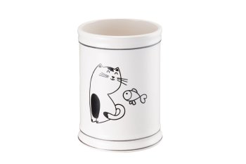Стакан для зубных щеток Happy Cats керамика цвет белый