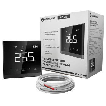 Терморегулятор Grandeks электронный режимы - 6 черный 16А