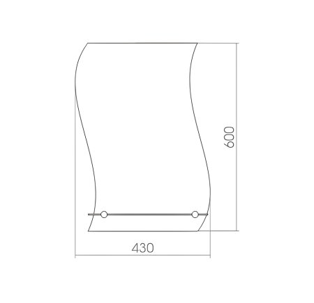 Зеркало для ванной фигурное 43х60см Комфорт Волна