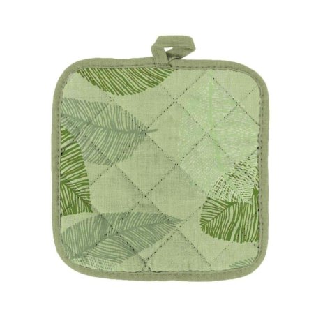 Прихватка-рукавица Фольяж 18х18 см 1шт зеленый