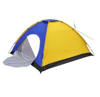 Палатка туристическая 681669 2-местная 195х 145х 110 см синий/желтый Палатка туристическая 681669 2-местная 195х 145х 110 см синий/желтый