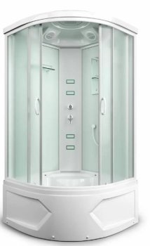 Кабина душевая MIRWELL MR3509TPF высокий поддон 90х90х215см матовое стекло