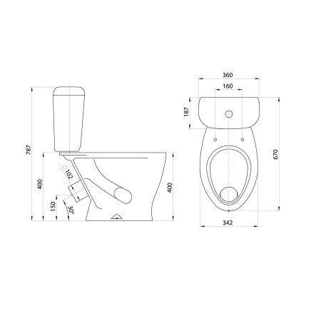 Унитаз-компакт Santeri Воротынск Версия  напольный  выпуск косой