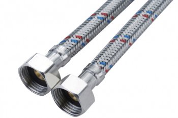 Гибкая подводка FT GROUP для воды 30см 1/2"х1/2" нержавеющая сталь гайка-гайка