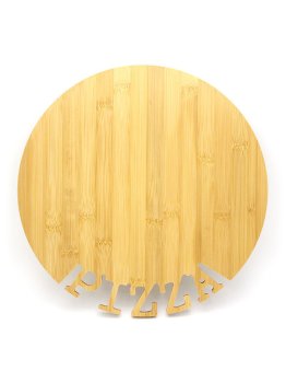Доска разделочная Пицца 12мм 33см бамбук цвет бежевый
