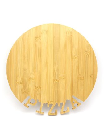 Доска разделочная Пицца 12мм 33см бамбук цвет бежевый