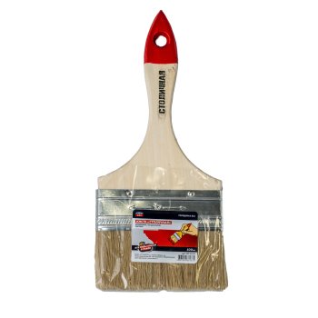 Кисть флейцевая Акор Столичная №1 100х 12мм универсальная натуральная щетина