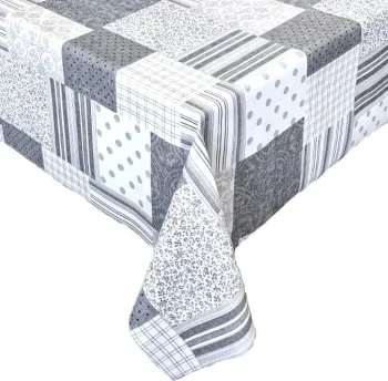 Клеенка ПВХ Adèle Квадраты мультиколор/серый фон 1,4х20м