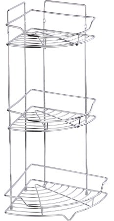 Полка для ванной 3 ярусная угловая Fora цвет хром