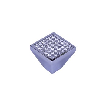 Ручка-кнопка мебельная Trodos 2501 CHROME CRYSTAL