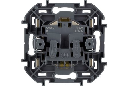 Розетка силовая одноместная встраиваемая Legrand Inspiria с заземлением, цвет слоновая кость, арт. 673731