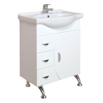 Тумба напольная Луна 68х60х33,6см цвет белый