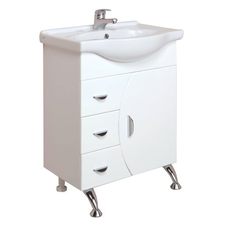 Тумба напольная Луна 68х60х33,6см цвет белый