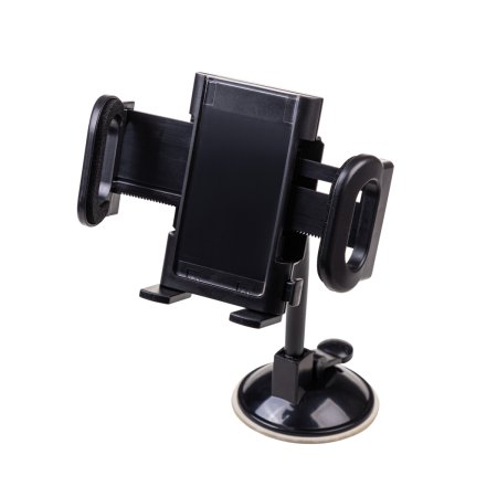 Держатель для навигатора и телефона самозажимной на присоске SKYWAY