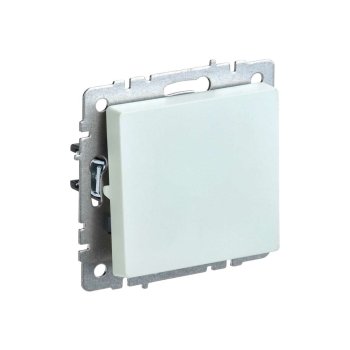 Выключатель встраиваемый IEK Brite 1 кл. жемчуг, без подсветки, арт. BR-V10-0-10-K36
