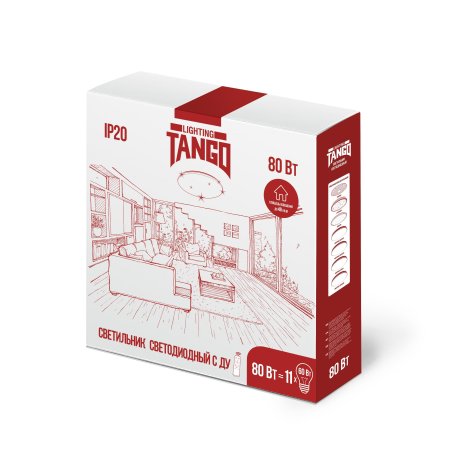 Настенно-потолочный светильник Tango Мистерия НББД-RC-Р-2 LED 80Вт