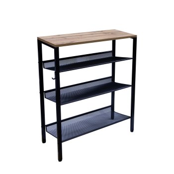 Этажерка для обуви 3-х ярусная Торонто24л 84х 67х 27см цвет черный