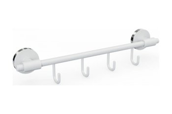 Планка с 4 крючками LORD цвет белый