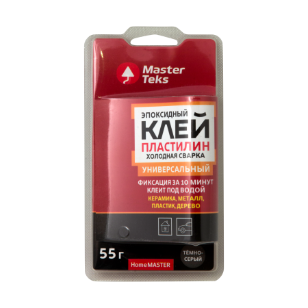 Клей холодная сварка MasterTeks HomeMaster темно-серый 55 гр