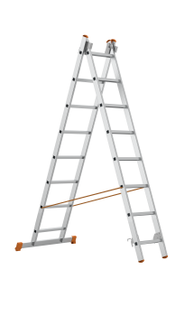 Лестница двухсекционная Сарайлы-М 2x7ступеней алюминий